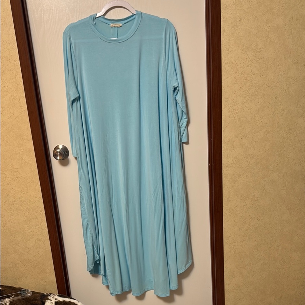 Flamingo Urban Elegant Blue Maxi Dress Size 2XL
